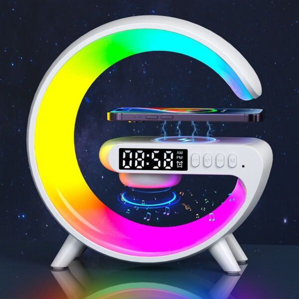 Multifunctional G63 Bluetooth Speaker with Wireless Charging, Sound System, Atmosphere Lighting, Music Wake-Up, and Multiple Light - Image 3