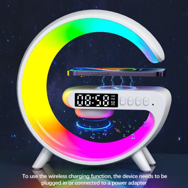 Multifunctional G63 Bluetooth Speaker with Wireless Charging, Sound System, Atmosphere Lighting, Music Wake-Up, and Multiple Light - Image 6
