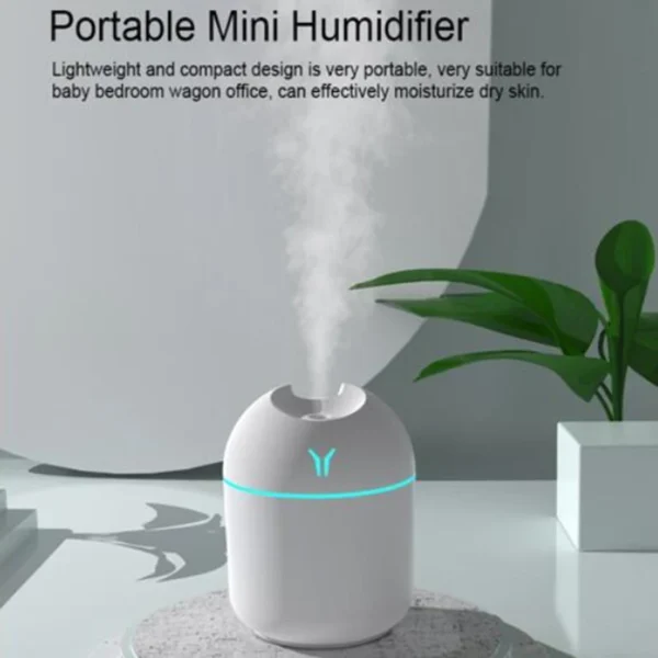 Portable USB Air Humidifier with Warm LED Light | Mist Air Freshener for Home, Office & Car - Image 5