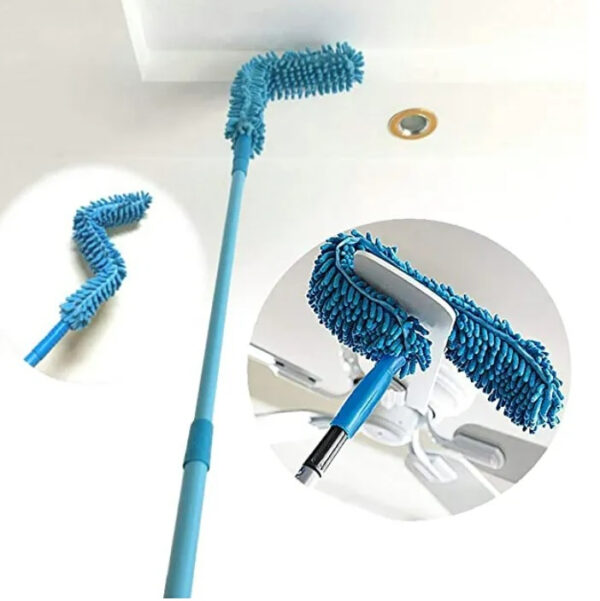 Flexible Microfiber Duster with Telescopic Stainless-Steel Handle – Perfect for Ceiling Fan and Split AC Cleaning - Image 7