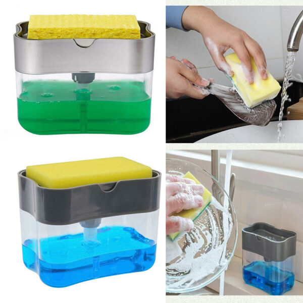 Soap Pump Dispenser & Sponge Holder Set for Kitchen Sink – Stylish and Convenient Organizer - Image 7