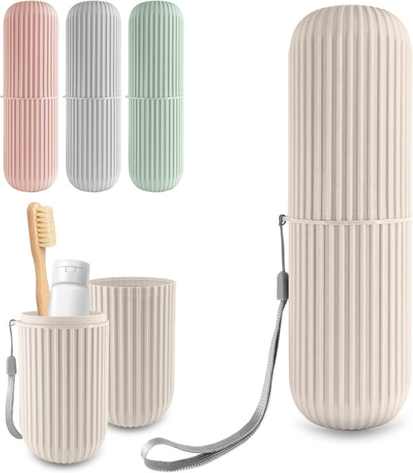 Compact Travel Toothbrush and Toothpaste Holder | Portable Storage Case - Image 2